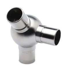 Edelstahl Design Rohr 25,4 mm Kugelrohrverbinder 45+90