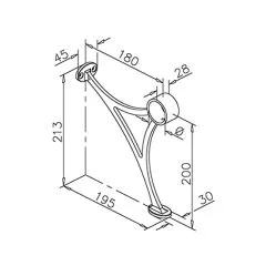 Anthrazit Design Fulaufsttze Rohr 38,1mm 20-0101