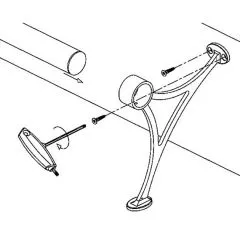 Anthrazit Design Fulaufsttze Rohr 38,1mm 20-0101