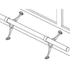 Anthrazit Design Fulaufsttze Rohr 38,1mm 20-0101