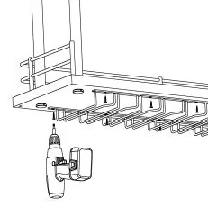 Edelstahl Design Glserhalter 5-fach - 450 mm