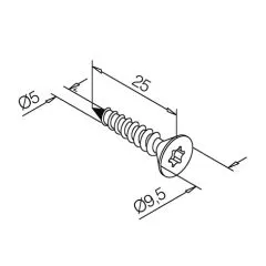 Anthrazit Design Holzschraube 5x25 - 50 Stck