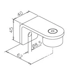 Edelstahl Winkel Rohrhalter fr Rohr 38,1mm