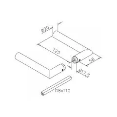 Chrom Design Trdrcker-Set L-Form