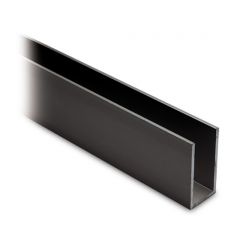 Alu U-Profil 40x20x40mm Aluminium Anthrazit schwarz - Zuschnitt