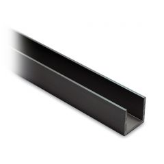 Alu U-Profil 20x20x20mm Aluminium Anthrazit schwarz - Zuschnitt