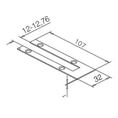 Endkappen Serie 107 - 1 Paar silber eloxiert Glas 12 - 12.76 mm