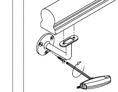 Messing matt Design Handlaufhalter glatt & Rohr Schraubmontage