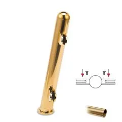 Hustenschutz Pfosten 20-161-25 mitte - Rohr  25.4 mm - Messing matt Optik