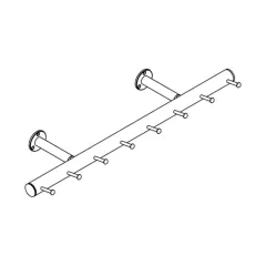 Wurstgehnge 20-7100-100 - Rohr  38.1 mm - Messing matt Design - 1000 mm