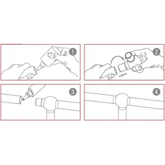 Messing matt Design Rohr 38,1 mm Kugelrohrverbinder T