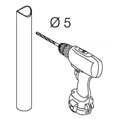 Messing matt Design Glasklemme 27 - Rohr 38,1 mm - Glas 4-8.76mm