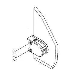 Chrom Design V2A Glasklemme 28 - Flachmontage - Glas 6-12.76mm