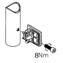 Chrom Design Glasklemme 23 - Rohr 25,4 mm - Glas 4-8.76mm