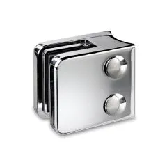 Chrom Design Glasklemme 23 - Rohr 38,1 mm - Glas 4-8.76mm