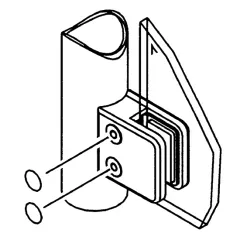 Chrom Design Glasklemme 23 - Rohr 38,1 mm - Glas 4-8.76mm