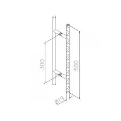 Chrom Design Trgriff 475905 - Griff 19mm - Grifflnge 50cm