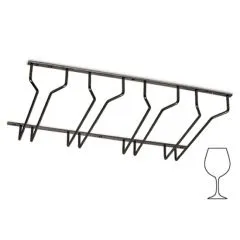 Anthrazit Design Glserhalter 4-fach - 300 mm