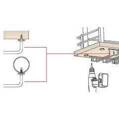 Anthrazit Design Glserhalter 4-fach - 300 mm