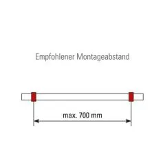 Edelstahl Design Fusslaufsttze Rohr 38,1 mm 20-0102