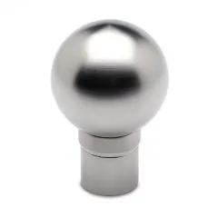 Edelstahl Design Rohr 38,1 mm Endkugel