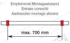 Anthrazit Design Rohradapter fr Rohr 38,1 mm -> 25,4 mm