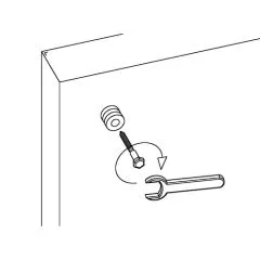 Abstandhalter flach Anthrazit Design Rohr 38,1 mm