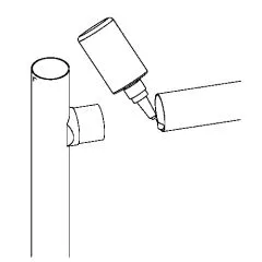 Anthrazit Design Rohradapter fr Rohr 38,1 mm -> 38,1 mm