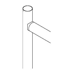Anthrazit Design Rohradapter fr Rohr 38,1 mm -> 38,1 mm