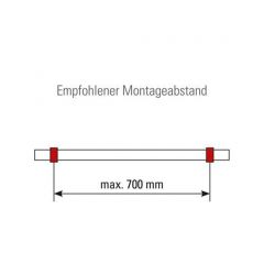 Edelstahl Design Fulaufhalter Rohr 38,1 mm 20-0104