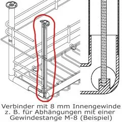 Edelstahl Design Rohr 50,8 mm Rohrwinkel 90