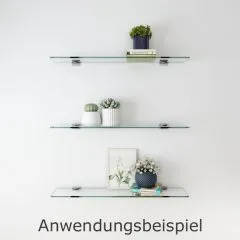 Glasplattentrger 221108 Edelstahl Design Glas 06-08 mm Wandmontage
