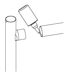 Edelstahl Design Rohradapter 38,1 mm auf 38,1 mm