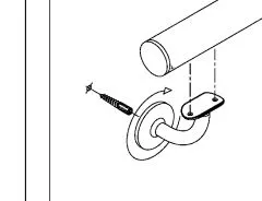 Edelstahl Design Handlaufsttze Rohr 50,8 mm Blindmontage