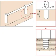 Edelstahl Design MiniRail Mittelsttze 11661 fr Stab 10mm