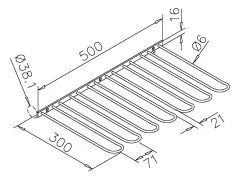 Chrom Design Glserhalter 6-fach - 300 mm