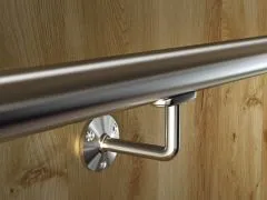 Edelstahl Design Handlauftrger glatt & Rohr Schraubmontage