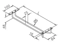 Chrom Design - Glserhalter 400 mm