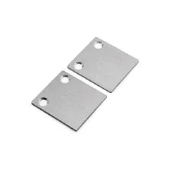 Endkappen Serie 41 - 1 Paar Edelstahl-Design Glas 16.76 - 17.52 mm