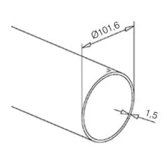 Messing Design Rohr 101,6mm - Zuschnitt nach Wunsch